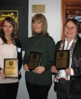 Three of the four Alayne Hamilton Community Social Work award recipients